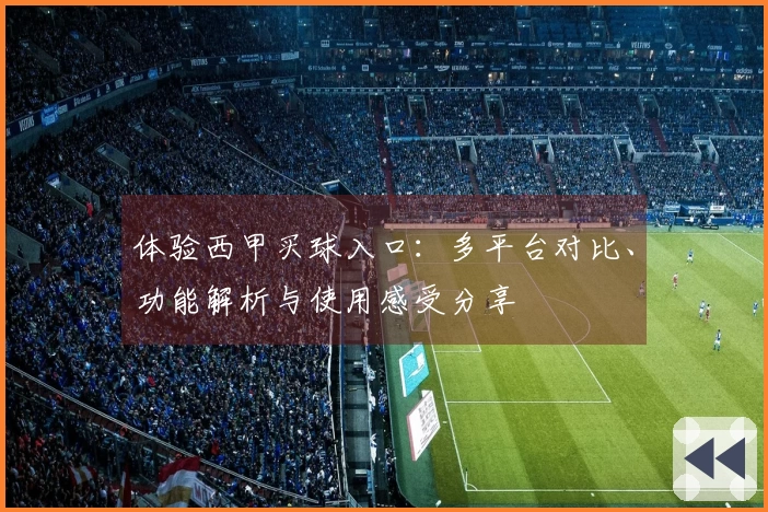体验西甲买球入口：多平台对比、功能解析与使用感受分享